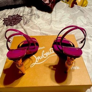 Christian Louboutins patent leather sandals